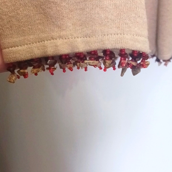 Boho chic sweater top size medium khaki NWT - Picture 6 of 10